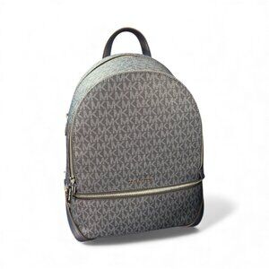 Michael Kors Monogrammed Black and Gray Backpack